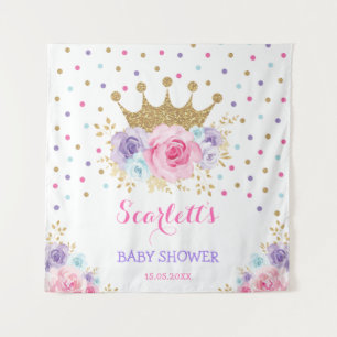 Tenture Couronne colorée Princesse Royale Baby Shower Fill
