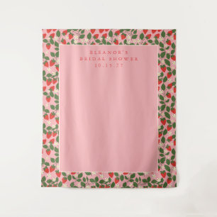 Tenture Coussin à fraise rose personnalisé Douche arrière-