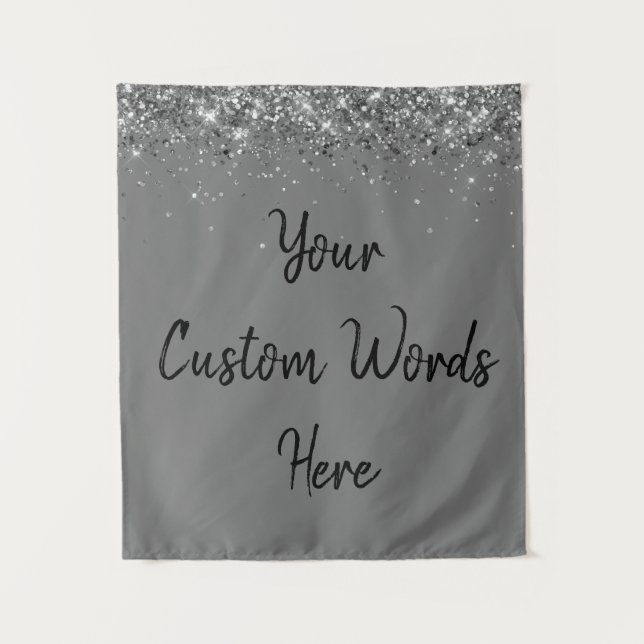 Tenture Coutume Anniversaire Photo Booth Grey Gris (Devant)
