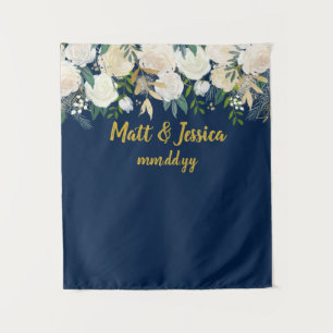 Tenture Coutume Mariage arrière-plan Photo Booth Marine Bl