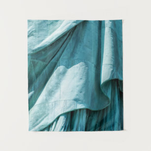 Tenture couverture en tissu turquoise