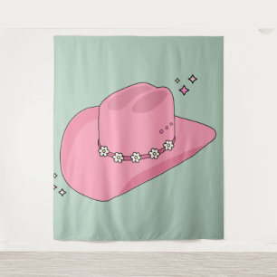 Tenture Cowboy Casquette Preppy Rose Et Vert