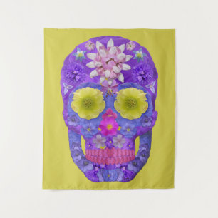 Tenture Crâne de fleurs 5