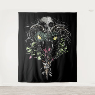 Tenture Crâne et serpent