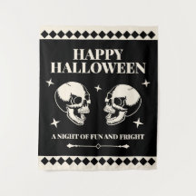 Crânes riants d'Halloween amusement et effroi
