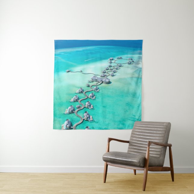 Tenture Créatures marines (En situation)