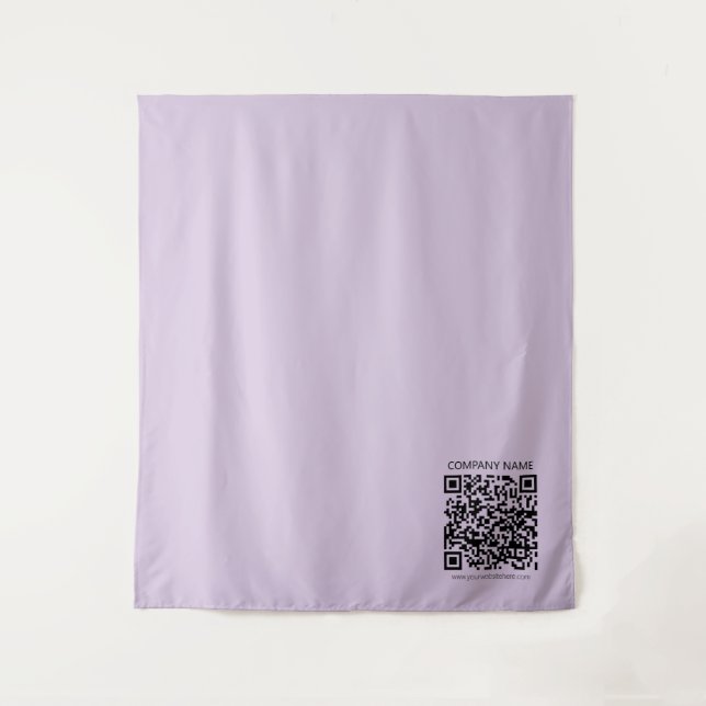 Tenture Créer un code QR | Violet lavande pâle (Devant)