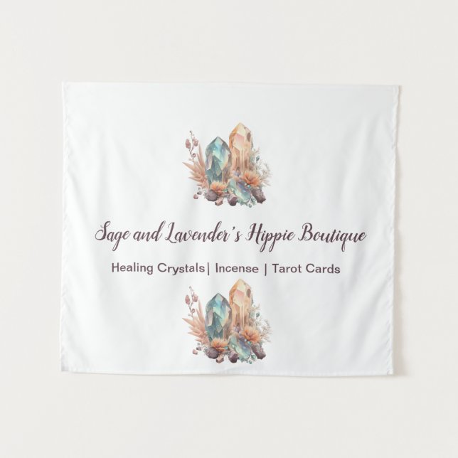 Tenture Cristaux et fleurs (Devant (Horizontal))