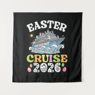 Tenture Croisière de Pâques 2026 Vacances Navire de Lapin 