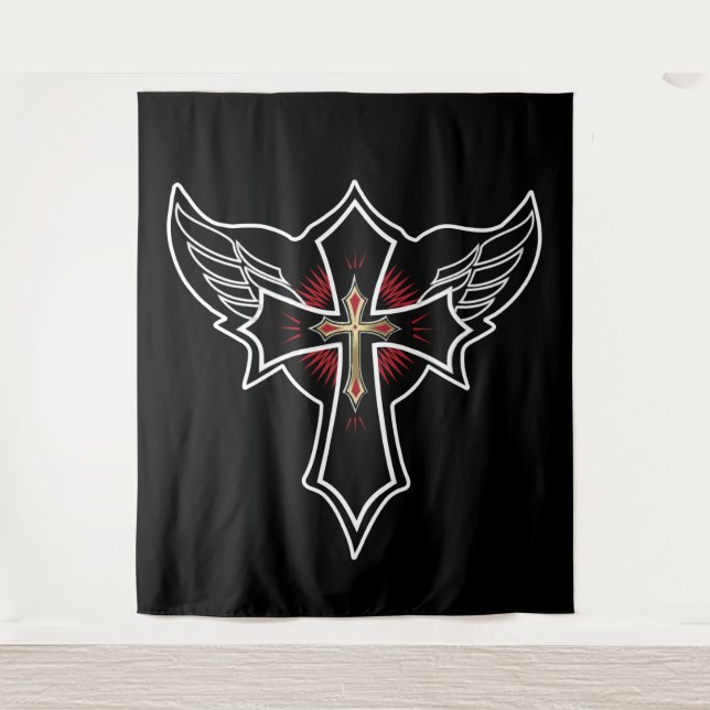 Tenture Croix chrétienne (Devant)