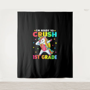 Tenture Crush 1ère année Dabbing Unicorne Retour à l'école