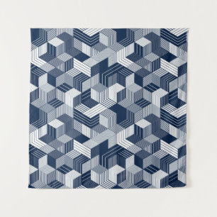 Tenture cubes 3D arrière - plan motif sans soudure, dimens