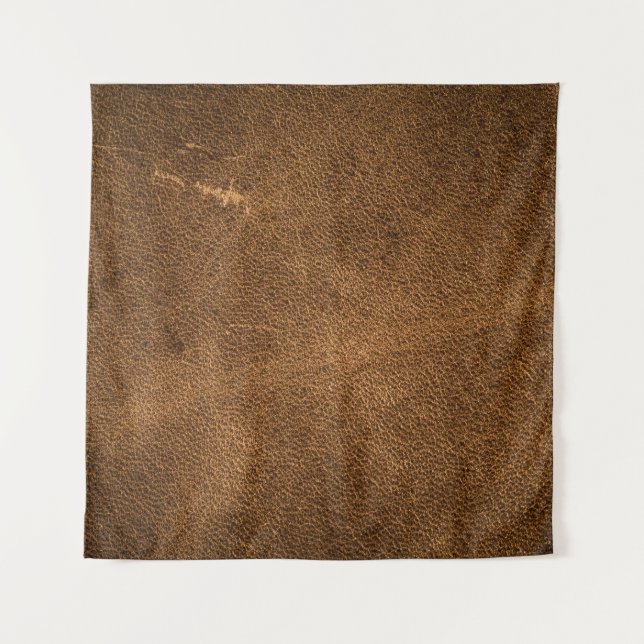 Tenture Cuir Brown vieilli : Texture classique (Devant)