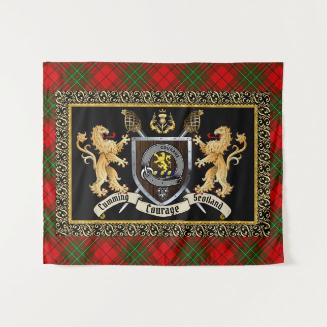 Tenture Cumul de l'insigne et de la devise du clan avec le (Devant (Horizontal))