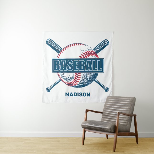Tenture Custom Name Baseball (En situation)
