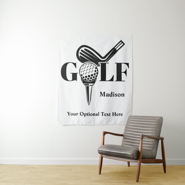 Tenture Custom Name Golf (En situation)