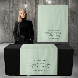 Tenture Custom Table Runner Banner Modern Script Green