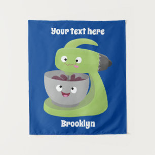 Tenture Cute cake mixer cuisine appareil dessin animé