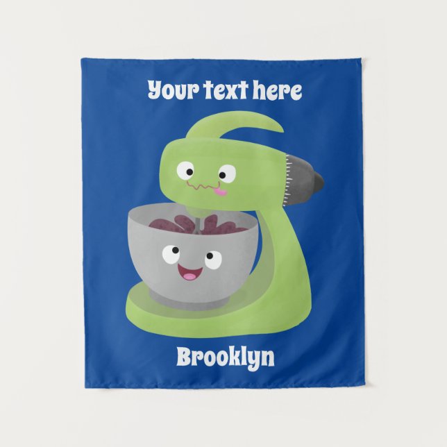 Tenture Cute cake mixer cuisine appareil dessin animé (Devant)