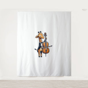 Tenture Cute Giraffe Jouer Cello Giraffes Musicien Musique
