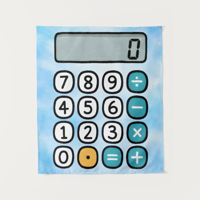Tenture Cute Maths Calculator Poster for Kids (Devant)