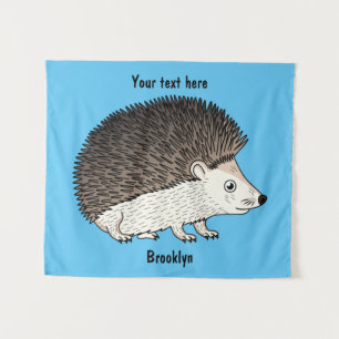 Tenture Cute prickly hedgehog cartoon