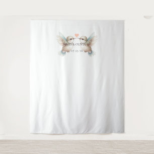 Tenture Cute Romantique Mariage de colibris