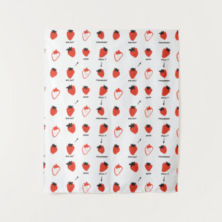 Tenture Cute Strawberry Pattern Tapestry Room Decor
