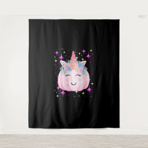 Tenture Cute Unicorn Citrouille Halloween Filles Enfants F