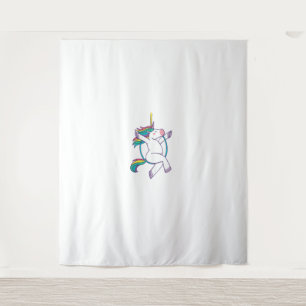 Tenture Cute Unicorn sur un cerceau aérien - Illustration 