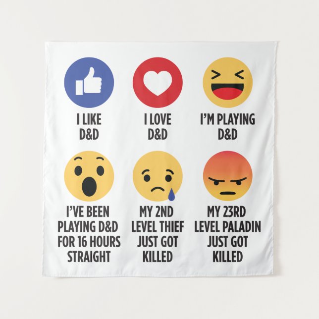 Tenture D&D Emojis (Devant)
