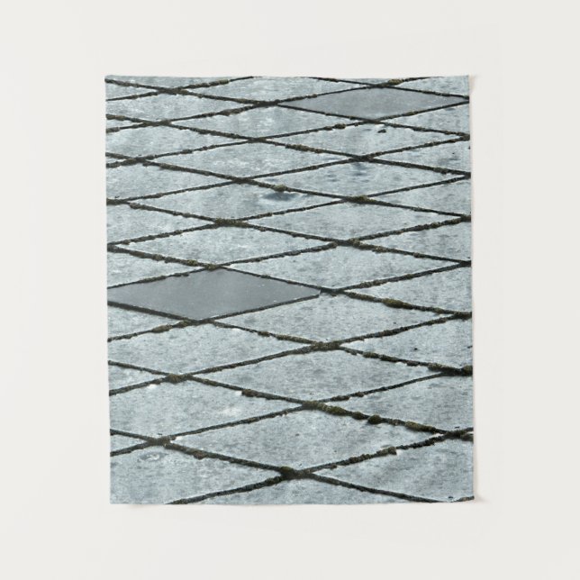 Tenture Dallage gris en béton (Devant)
