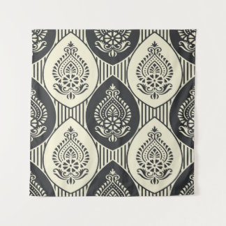 Tenture Damas asiatiques traditionnelles, motif sans soudu