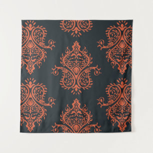 Tenture Damas orientales : motif vintage méditerranéen.