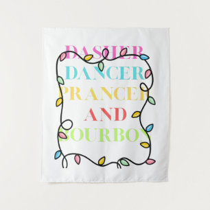 Tenture Dasher Dancer Prancer et Bourbon