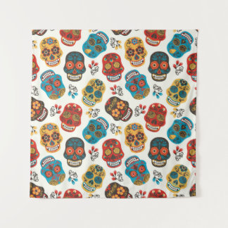 Tenture Day of Dead, un motif sans soudure.