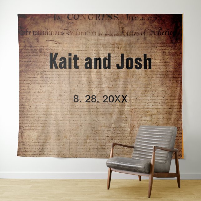 Tenture Déclaration d'indépendance 📜 Historique 1776 (En situation (horizontale))