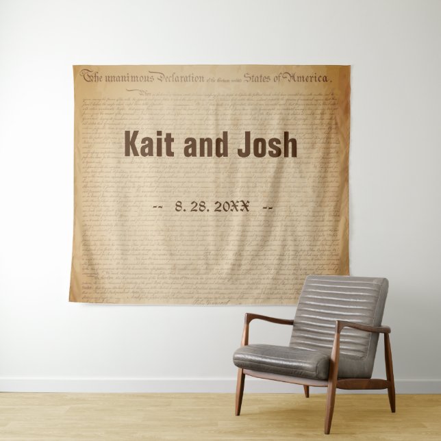 Tenture Déclaration d'indépendance 📜 Parchmen historique (En situation (horizontale))
