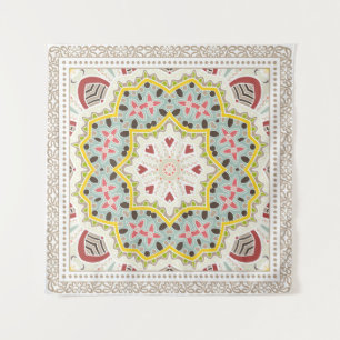 Tenture Décor coloré sur arrière - plan blanc,