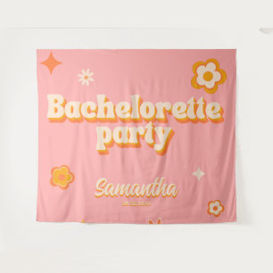 Tenture Décor de fête de bachelorette rétro ambiance funky