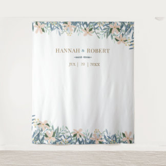 Tenture Décor de fond de mariage Cottagecore avec fleurs s