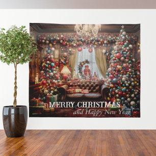 Tenture Décor de fond de photo pour les vacances de Noël d
