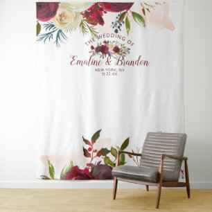 Tenture Décor de fond pour Photomaton de mariage Manoir du
