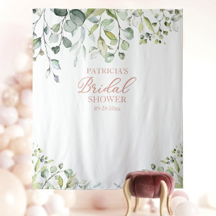 Tenture Décor de fond pour shower de mariée avec verdure p