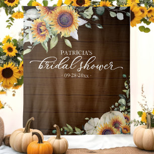 Tenture Décor de mariage champêtre avec tournesols pour Ba