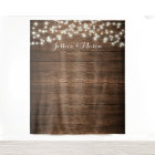 Décor de mariage champêtre rustique avec lumières 