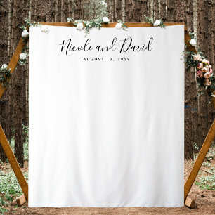 Tenture Décor minimaliste de réception de mariage
