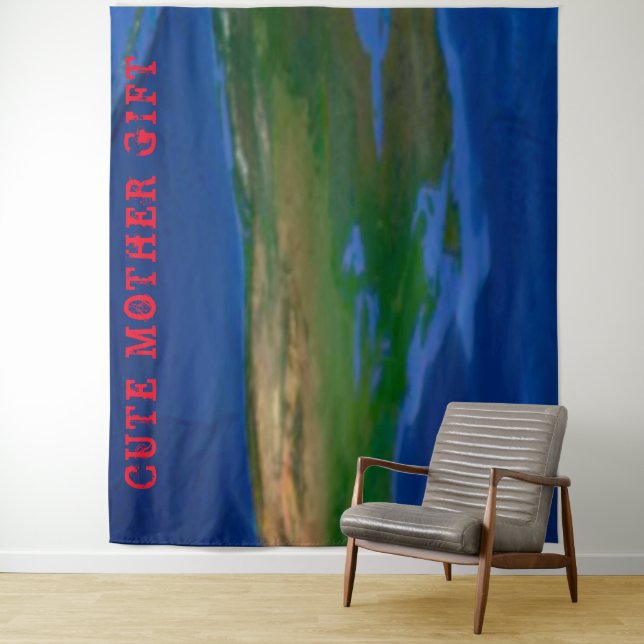 Tenture DECOR_Room_CUTE MÈRE GIFT_DARKBLUE_RMDESIGNFLO55 (En situation)