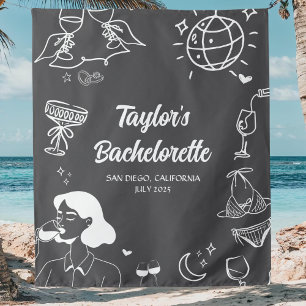 Tenture Décoration de fête de bachelorette de plage côtièr