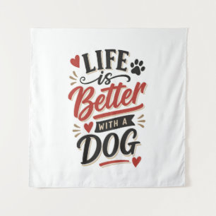 Tenture Décoration murale pour amateur de chiens - La vie